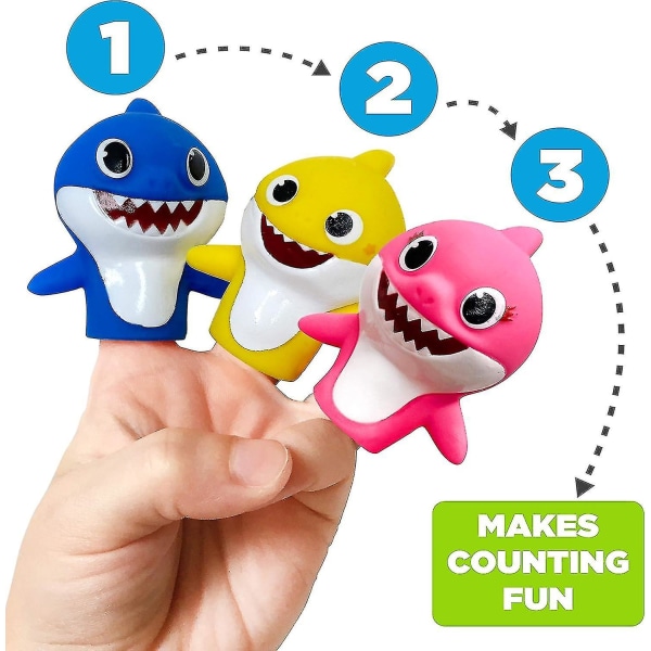 Baby Shark Finger Puppets, paket med 5, 1:a generationen-hy
