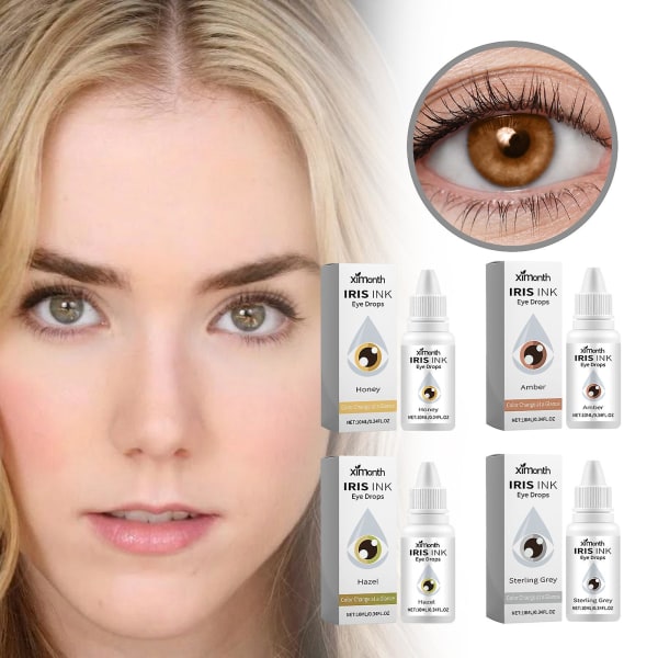 IRIS INK ögondroppar 10ml, ögondroppar lindrar ögontrötthet, färgglada ögondroppar, färgförändringsdroppar för ögonvård Amber color