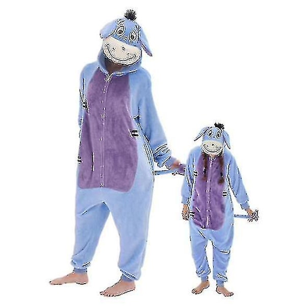 Gonaap Unisex Vuxen Onesie Pyjamas Djur En Del Kostym Cosplay Nattkläder Eeyore XL