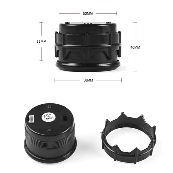 Vanntemperaturmåler 2\" 52mm numerisk vanntemperaturmåler LED blå stemmekontroll med sensor BX 101462