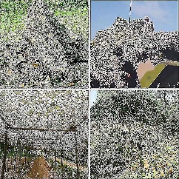 3x5m 3x8m 3x10m 4x5m Förstärkt kamouflagenät Simbassäng Strandpaviljong Trädgårdssolskydd Kamouflageduksnät 7 färger Jungle camouflage 3x5m