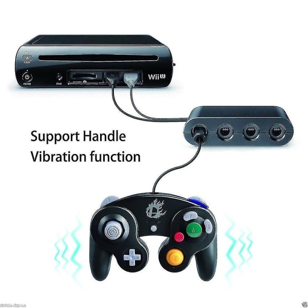 Kontrolladapter. Super Smash Bros For Switch Game-cube Adapter För Wii U, Pc. Stöd för turbo och vibrationsfunktioner Ft