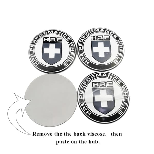 56 mm bilhjul nav emblem centerkåpa dekaler för HRE logotyp stil