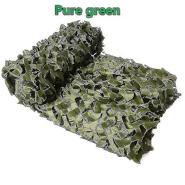 3x5m 3x8m 3x10m 4x5m Förstärkt kamouflagenät Simbassäng Strandpaviljong Trädgårdssolskydd Kamouflageduksnät 7 färger Pure green 3x5m