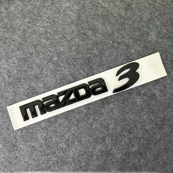 ABS Sølv Sort Bil Emblem Logo Badge Mærkat Dekal Til Mazda 3 Styling Tilbehør