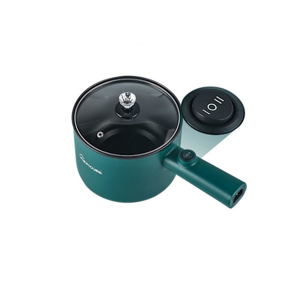 Multifunktions elektrisk matlagningsmaskin 1,8l elektrisk Hot Pot Soppa Gröt Matlagningsmaskin Non-stick Green 220V Smart UK
