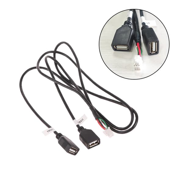 Bil Multimedia Afspiller Ledningsnet Stik 6 Pin Dobbelt USB Interface Kabel Adapter til Android Radio Navigation