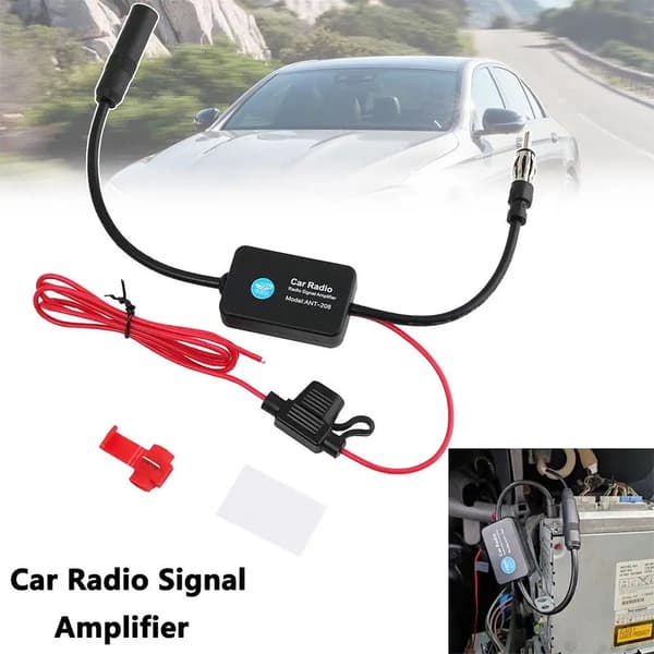 Universal Bil FM-antenn Signal Förstärkare 12V