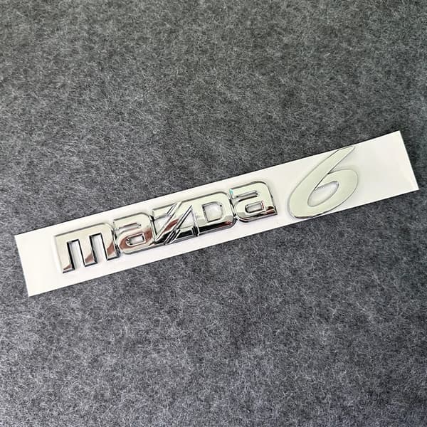 Sort Sølv ABS Bil Emblem Logo Badge Mærkat Dekal Til Mazda 6 Styling Tilbehør