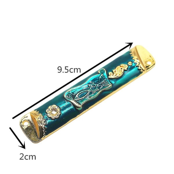 18 Lane Mezuzah Holy Land Market Shma For Door Metal Judiska Mezuza Judaica Gift Hanukkah Church Souvenirer Dark Green