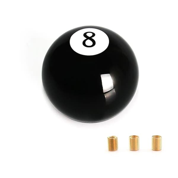 Sort 8 Ball Gear Shift Knob/Kort Gear Shift Knob til Universal Bil Akryl Sort 8 Baller til
