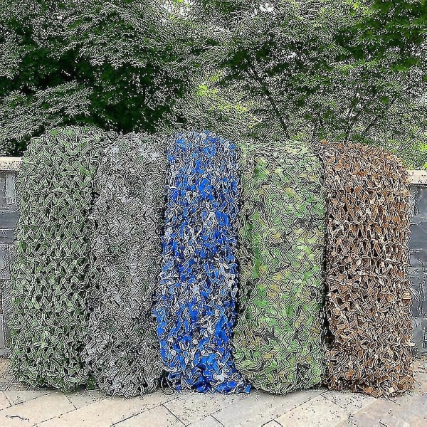3x5m 3x8m 3x10m 4x5m Förstärkt kamouflagenät Simbassäng Strandpaviljong Trädgårdssolskydd Kamouflageduksnät 7 färger Jungle camouflage 4x4m