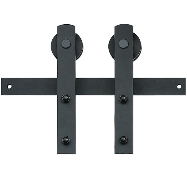 8FT Sliding Lading Door Hardware Kit, 330LBS, för enkeldörr, med slät och tyst remskiva (I Shape)