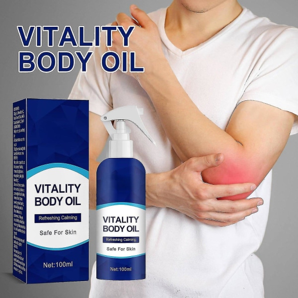 2 st Vitality Body Oil Spray, Uppfriskande Torr Body Oil Spray, Hudfuktighetskräm, Body Oil För Trevlig