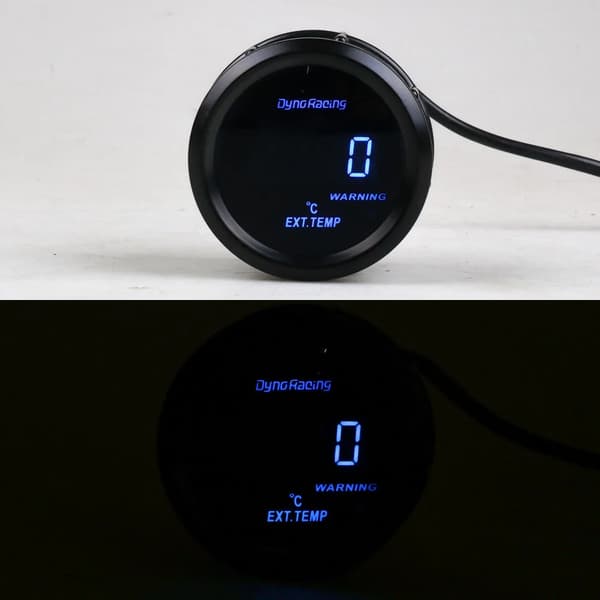 2\" 52mm Digital Eksostemperaturmåler Blå LED EGT EXT Måler Bilmåler Med Sensor