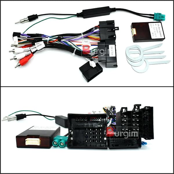 2 Din Ramme Monteringssæt til Audi TT MK2 2006-2014 9 Tommer Stereo Panel Ledningsnet Canbus Strømkabel Adapter