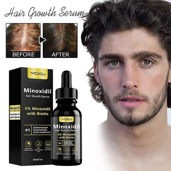 Hårväxtserum, 5 % Minoxidil Hair Essence, Minoxidil Håråterväxt, Minoxidil för kvinnor 5 procent 1 Pcs