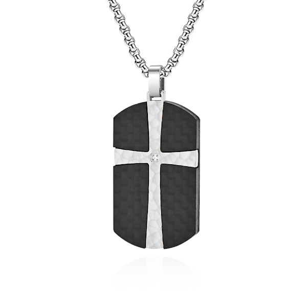 Factory Kreativa Ren Kol K-Mönster Kombination Hängande Med Sten Hängande I Lager Trendiga Män Titan Stål Hängande Steel Color Pendant With Pearl Chain