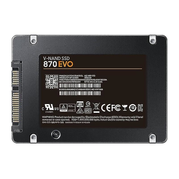 870 EVO SATA III SSD 2,5" intern Solid State Drive-utbyggnad för PC- eller bärbar datorminne och lagring - GSL 1TB