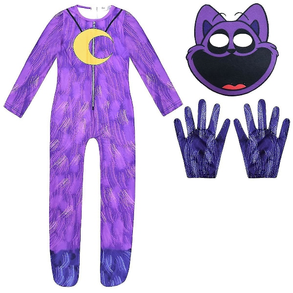 Poppy Playtime 3 Catnap Halloween Cosplay Kostymer för Barn 140cm