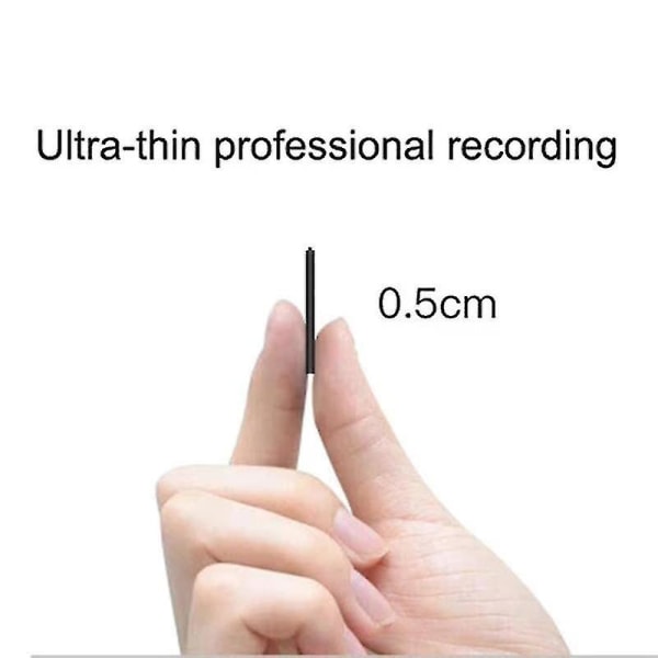 Ultratunn professionell ljudinspelare bärbar mini röststyrd diktafon HD brusreducerande inspelning MP3-spelare 8GB
