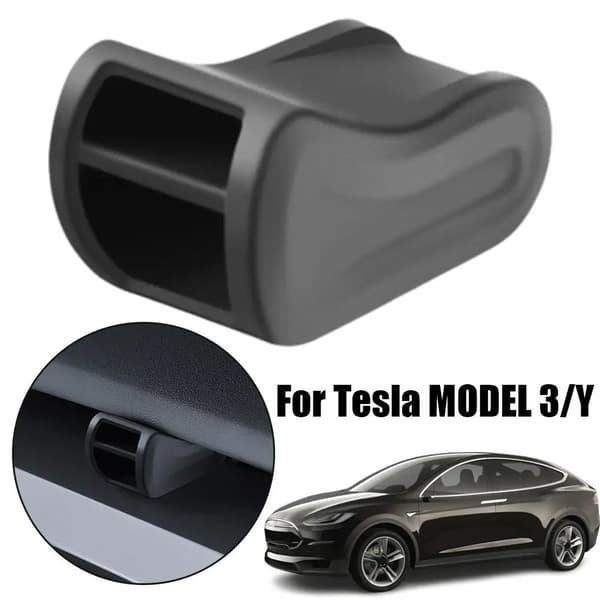 Luftfriskerklips for Tesla Alle Modell 3/Y, Svart Plast Luftfrisker Adapterholder for Aromaterapi Dekor Tilbehør