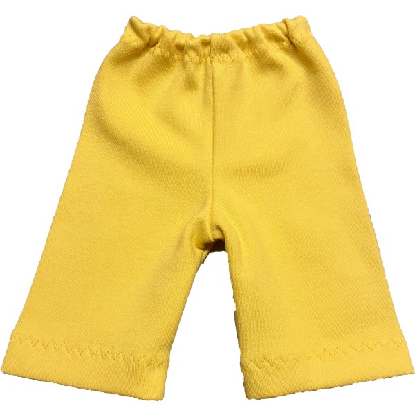 Leggings i gul trikå till Skrållan, dockkläder gul