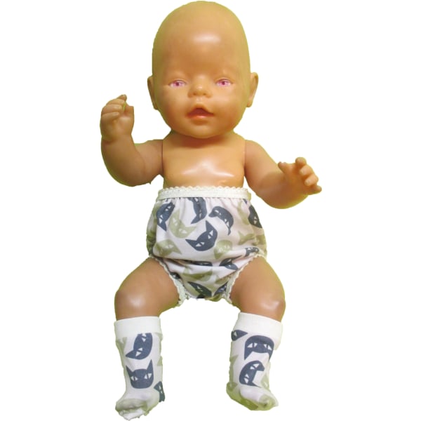 Trosa/sockor i beige trikå till Baby Born, dockkläder