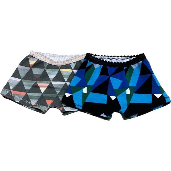 2-Pack boxershorts till Baby Born-pojke, dockkläder mönstrade