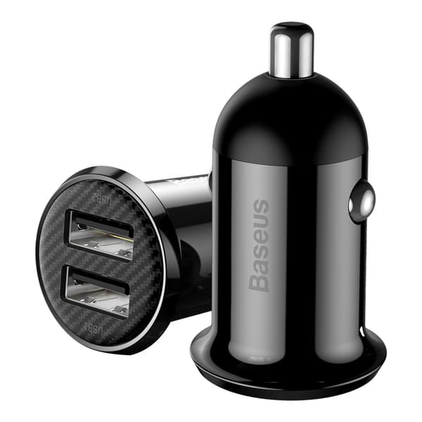 Baseus billaddare Grain Pro 2x USB 4,8A svart svart