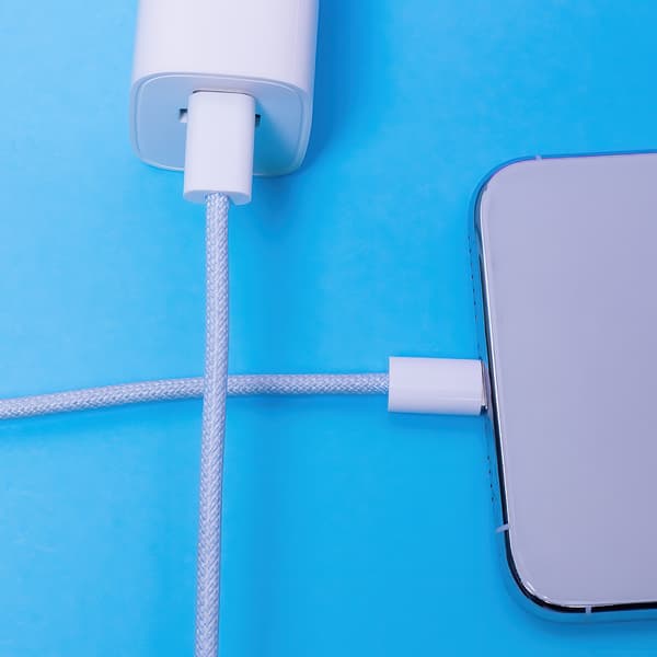 Maxlife MXUC-06-kabel USB-C - USB-C 1,0 m 20W blå nylon blå