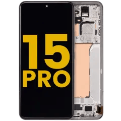 OLED-enhet med ram för Xiaomi 15 Pro (renoverad) (silver) silver