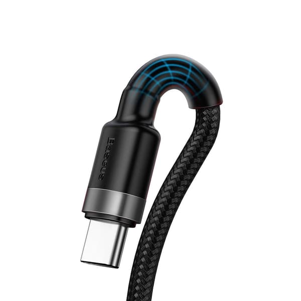 Baseus kabel Cafule HW QC USB - USB-C 1,0 m grå-svart 40W svart