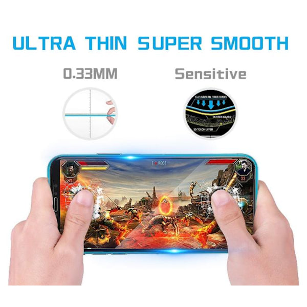 2 st heltäckande härdat glas för iphone 7 vit Vit