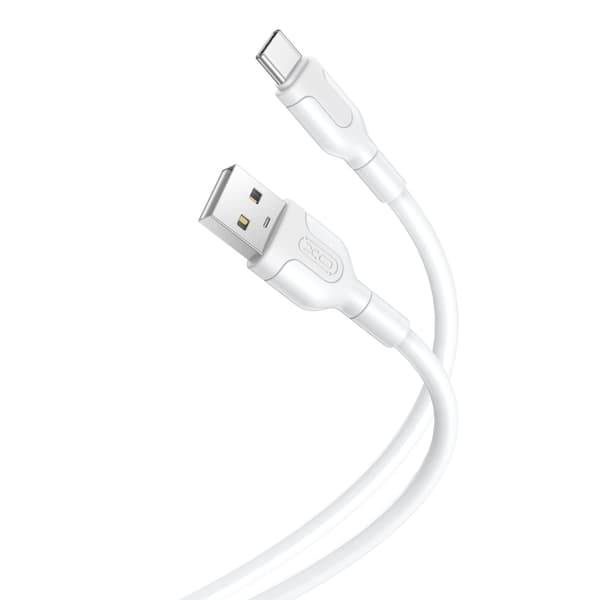 XO kabel NB212 USB - USB-C 1,0 m 2,1A vit vit