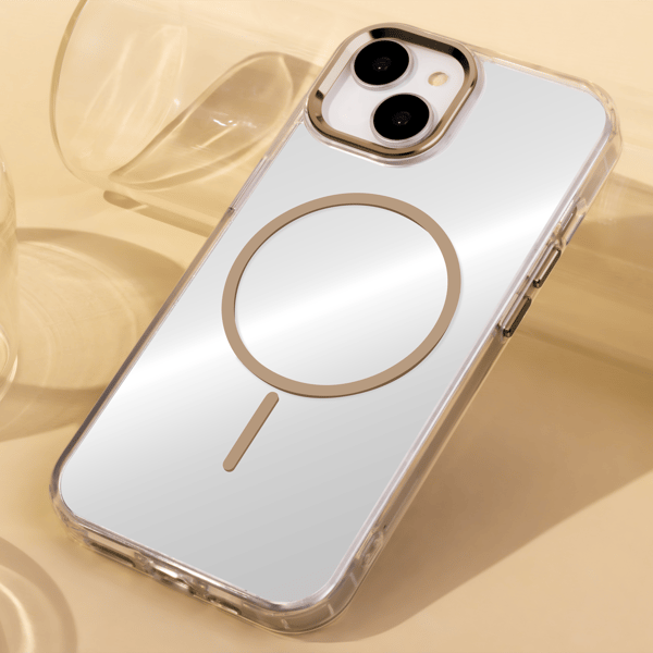 Clear Thin Mag-fodral för iPhone 16 Pro Max 6,9\" guld