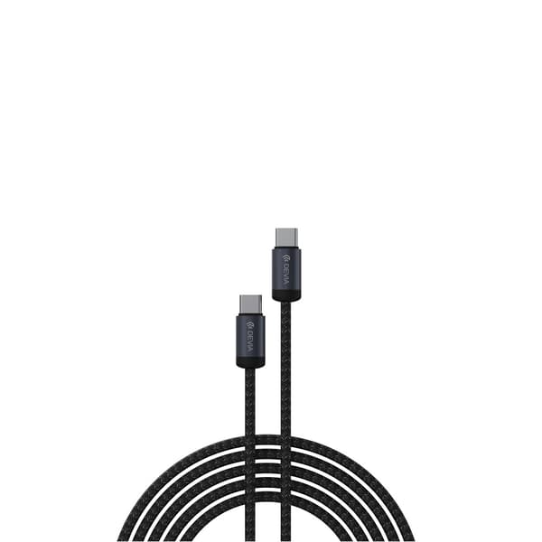 Devia-kabel Gracious EC646 PD USB-C - USB-C 1,0 m 60W 3A svart