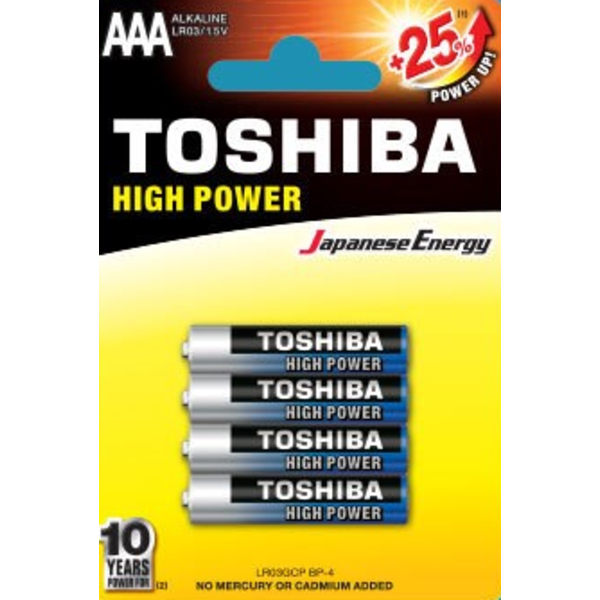 4 st Toshiba aaa batterier