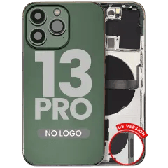 Baksida med smådelar för iPhone 13 Pro (amerikansk version) (Aftermarket Plus) (Alpingrön)