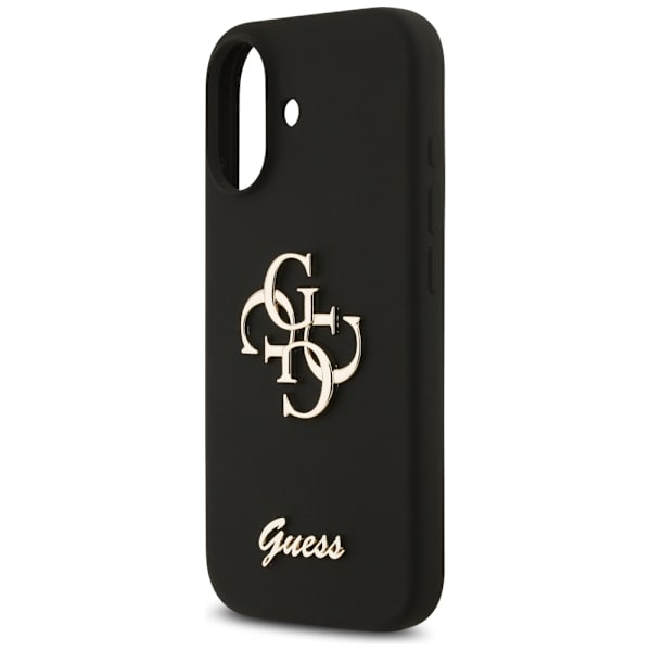 Guess Silicone Big 4G Script Case for iPhone 17 Black