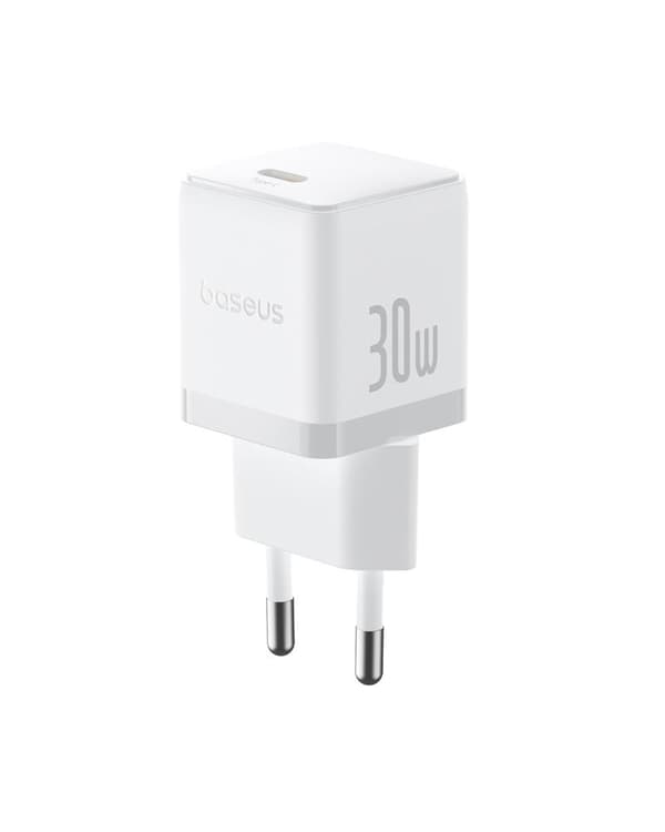 Baseus Palm Snabbladdare Väggladdare 30W 1×USB-C EU Månvit vit