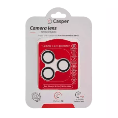 Casper Kameralinsskydd för iPhone 16 Pro / 16 Pro Max (Silver) (Klar)