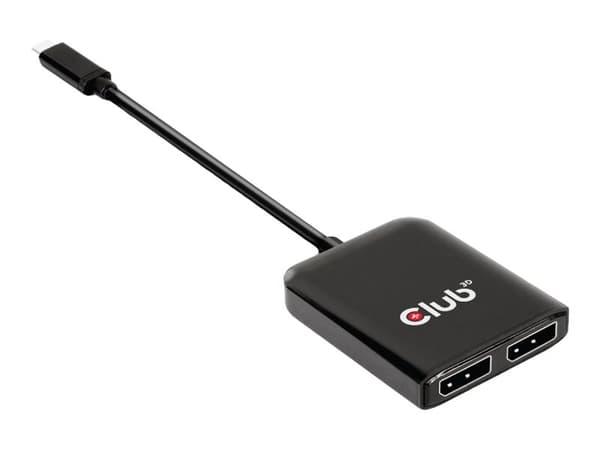 Club 3D CSV-1555 USB-C gen 2 till 2xDisplayPort videoadapter svart