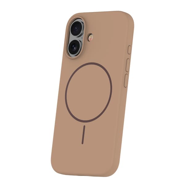 Silikon tunt Mag-skal för iPhone 16 brun brun
