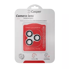 Casper Kameralinsskydd för iPhone 15 Pro / 15 Pro Max (Klar) (Grå) grå