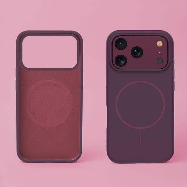 Silicone Thin Mag skal för iPhone 17 Pro Max / iPhone 18 Pro Max mörkt körsbär