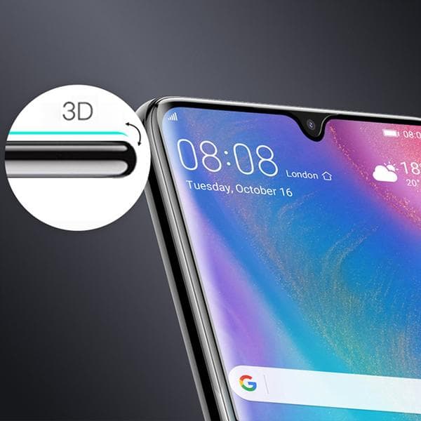 2 stTop kvalitet härdat glas för Huawei p30 pro