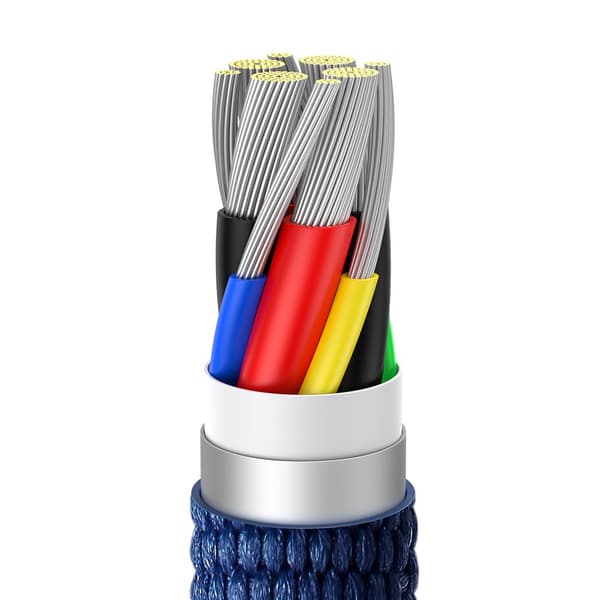 Baseus kabel Crystal Shine USB-C till USB-C 2,0 m 100W blå blå