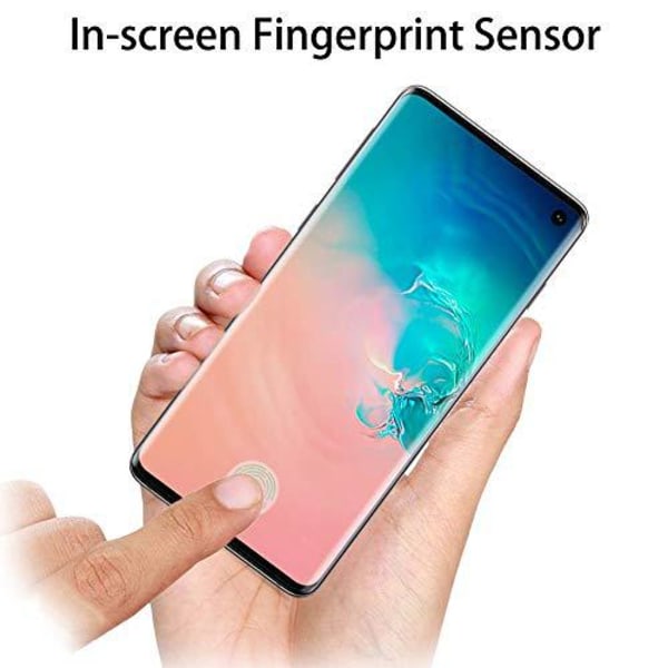 2 st heltäckande  härdat glas för Samsung s10 plus Transparent