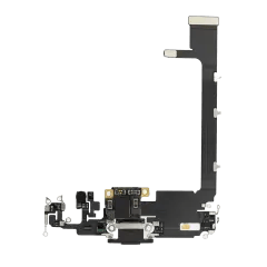 Laddningsport Flexkabel med kort för iPhone 11 Pro Max (Premium) (Rymdgrå)